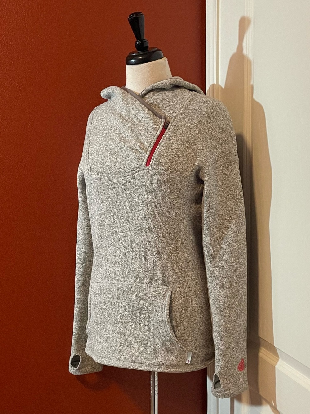 Stio Women’s Gray Heather Fleece Gorpcore Pullover Mountaineer Soft Hoodie